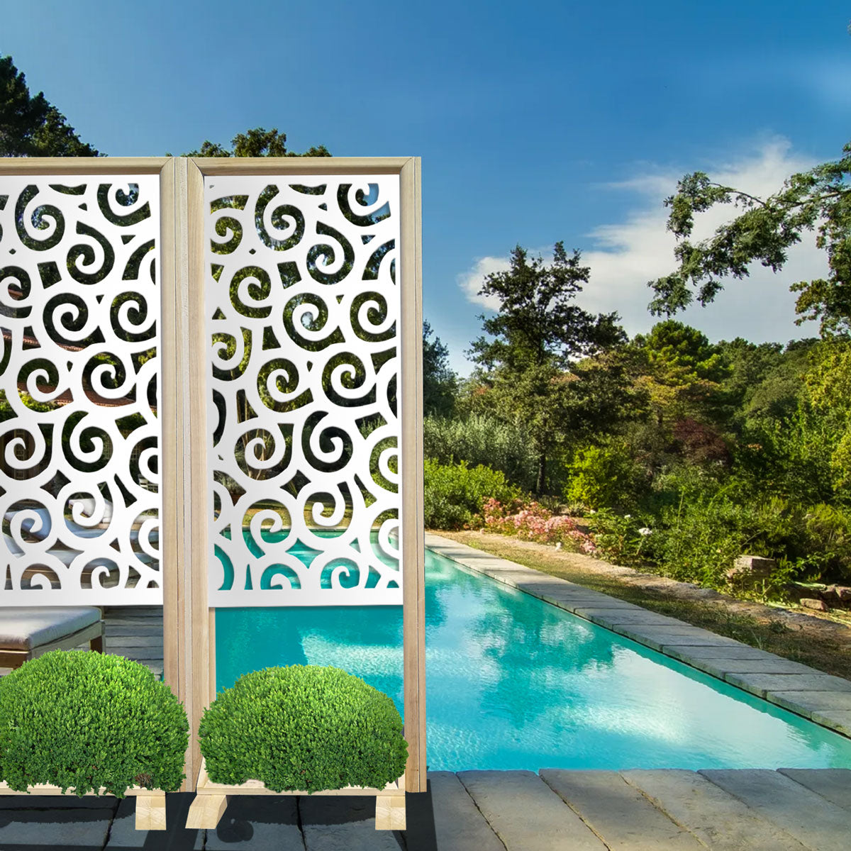 RICCI - Separè  - Paravento modulabile - 70x190cm - in Legno e PVC Colore: bianco