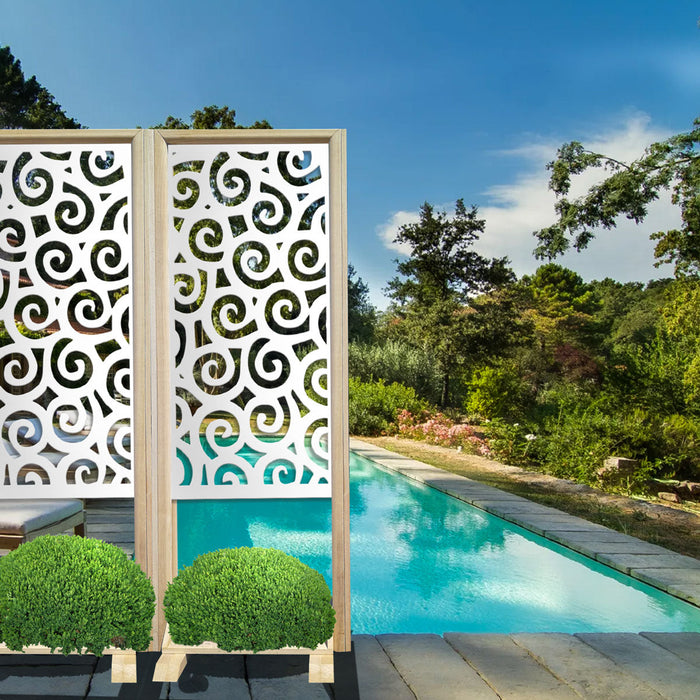 RICCI - Separè  - Paravento modulabile - 70x190cm - in Legno e PVC Colore: bianco