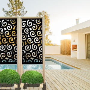 RICCI - Separè  - Paravento modulabile - 70x190cm - in Legno e PVC Colore: nero