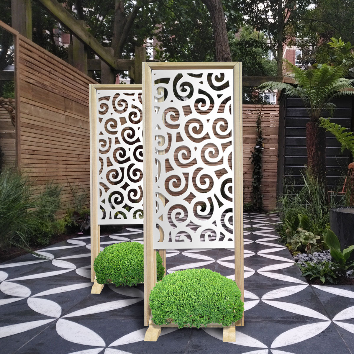 RICCI - Separè  - Paravento modulabile - 70x190cm - in Legno e PVC Colore: bianco