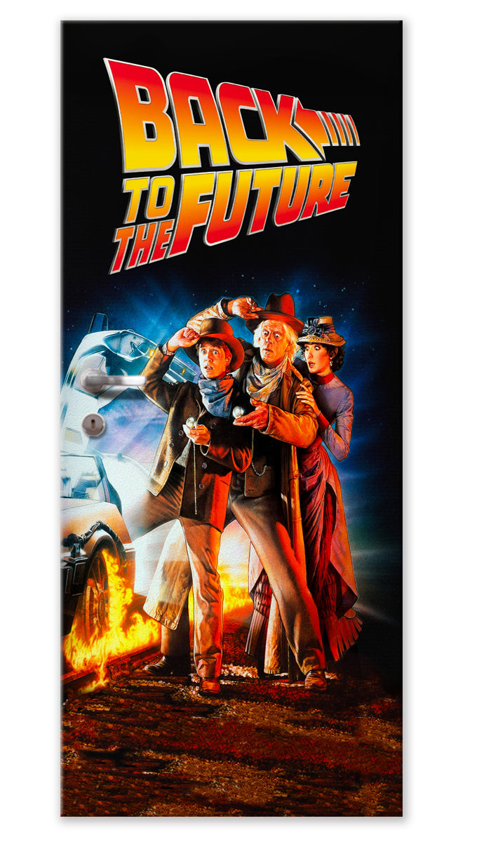 Rivestimento adesivo per porte interne - Back to the future Misura: 75x215 cm