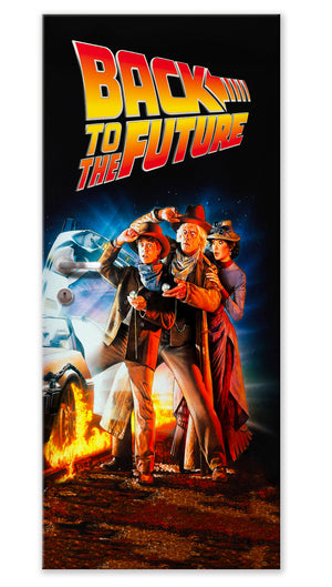 Rivestimento adesivo per porte interne - Back to the future Misura: 75x215 cm