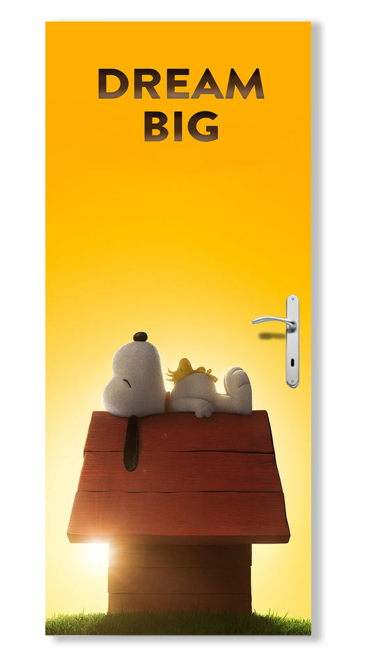 Rivestimento adesivo per porte interne - Snoopy Misura: 85x215 cm