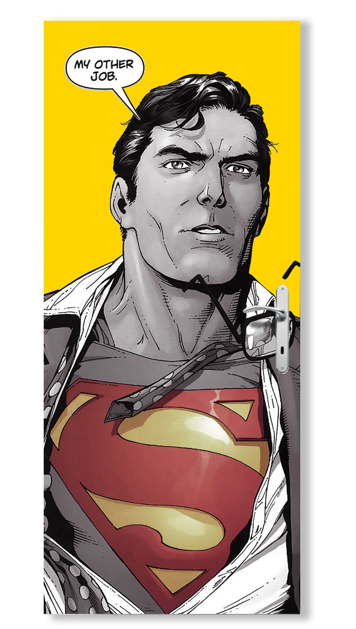 Rivestimento adesivo per porte interne - Superman Misura: 95x215 cm