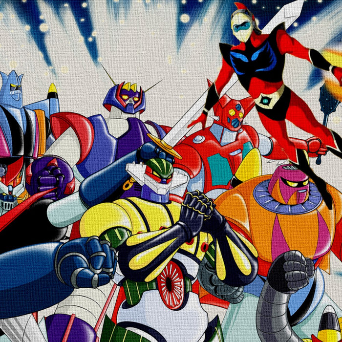 ROBOT ANNI 80 - Tela stampata montata su telaio in legno Misura: 90x50 cm