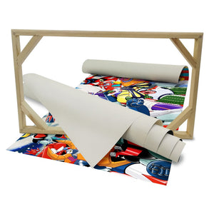 ROBOT ANNI 80 - Tela stampata montata su telaio in legno Misura: 90x50 cm