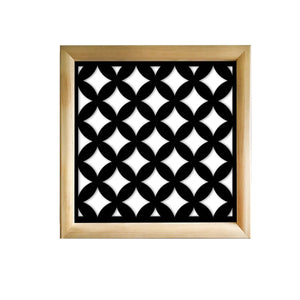 ROMBI - Moduli Decorativi in Legno e PVC Misura: 48x48 cm, Colore: nero