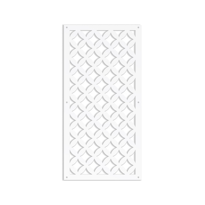 ROMBI - Pannello in PVC traforato - Parasole Colore: bianco, Misura: 47x94 cm