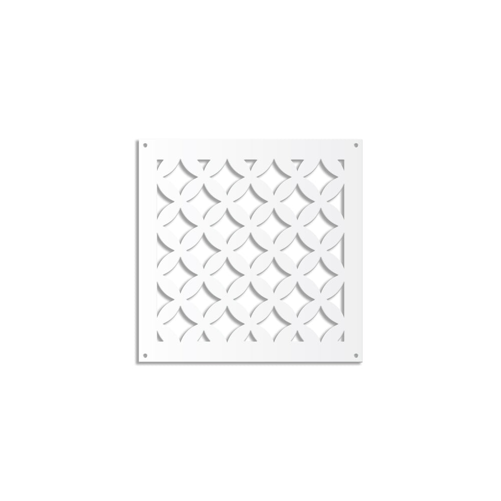 ROMBI - Pannello in PVC traforato - Parasole Colore: bianco, Misura: 48x48 cm