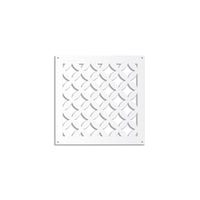 ROMBI - Pannello in PVC traforato - Parasole Colore: bianco, Misura: 48x48 cm
