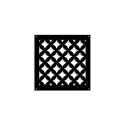 ROMBI - Pannello in PVC traforato - Parasole Misura: 98x98 cm, Colore: nero