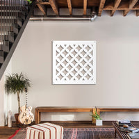 ROMBI - Pannello in PVC traforato - Parasole Colore: bianco, Misura: 48x48 cm