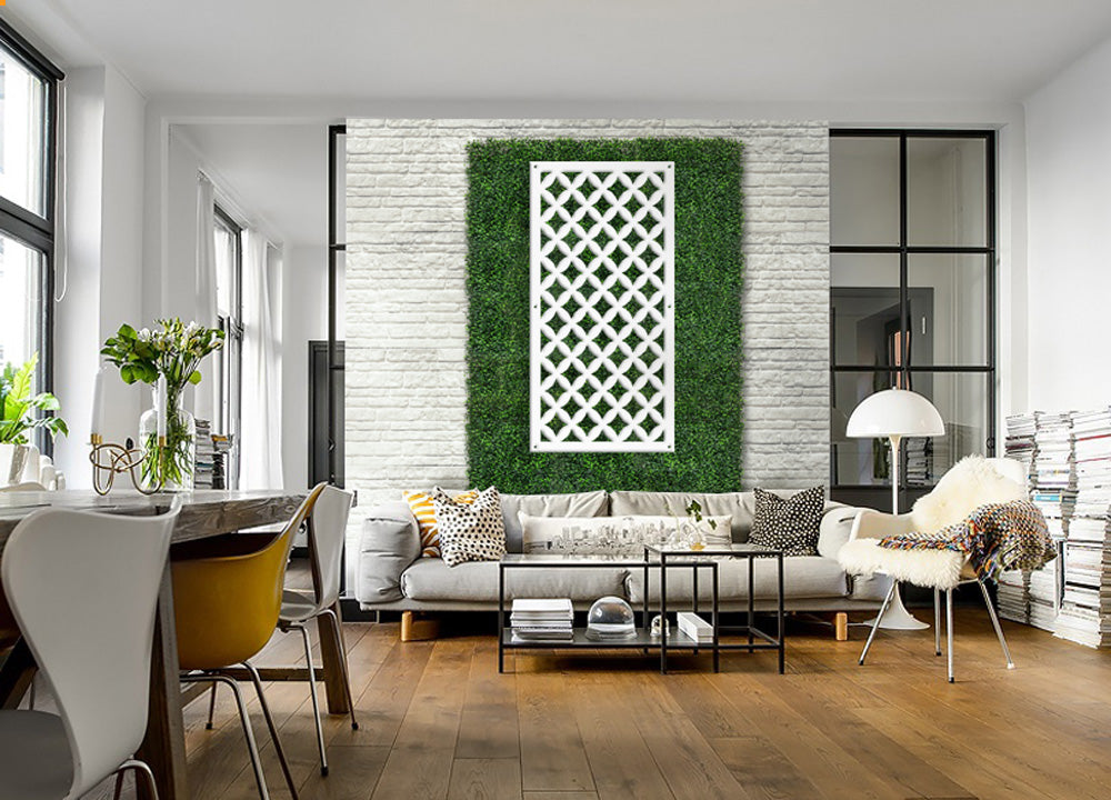 ROMBI - Pannello in PVC traforato - Parasole Colore: bianco, Misura: 47x94 cm