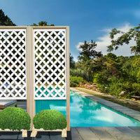 ROMBI - Separè - Paravento modulabile - 70x190cm - in Legno e PVC Colore: bianco