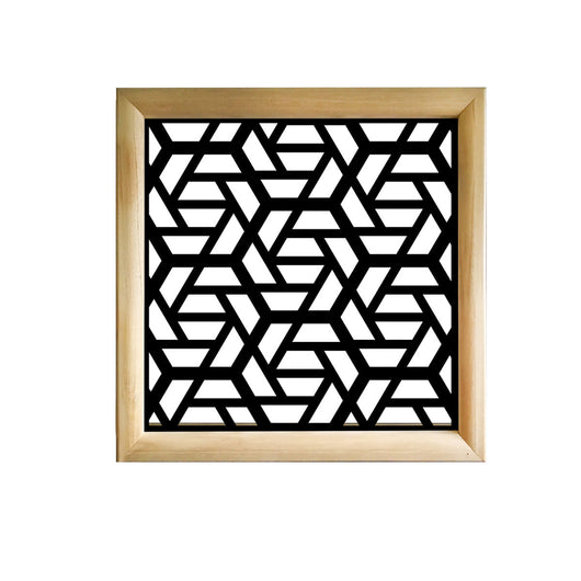 ROMBO - Moduli Decorativi in Legno e PVC Misura: 98x98 cm, Colore: nero