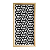 ROMBO - Moduli Decorativi in Legno e PVC Misura: 47x94 cm, Colore: nero