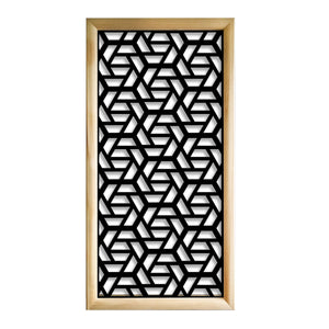 ROMBO - Moduli Decorativi in Legno e PVC Misura: 47x94 cm, Colore: nero