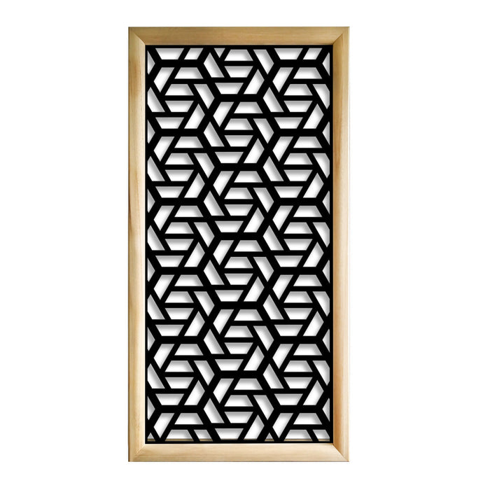 ROMBO - Moduli Decorativi in Legno e PVC Misura: 47x94 cm, Colore: nero