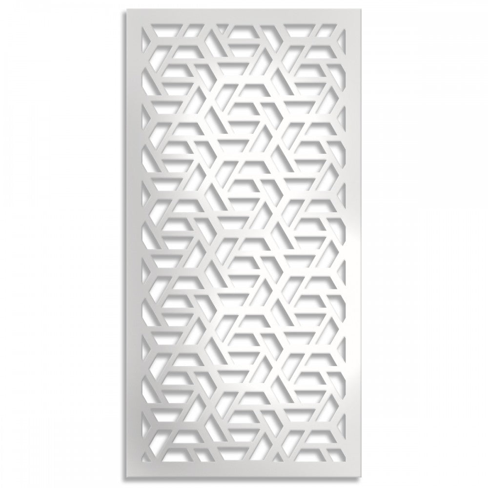 ROMBO - Pannello in PVC traforato - Parasole Colore: bianco, Misura: 47x94 cm