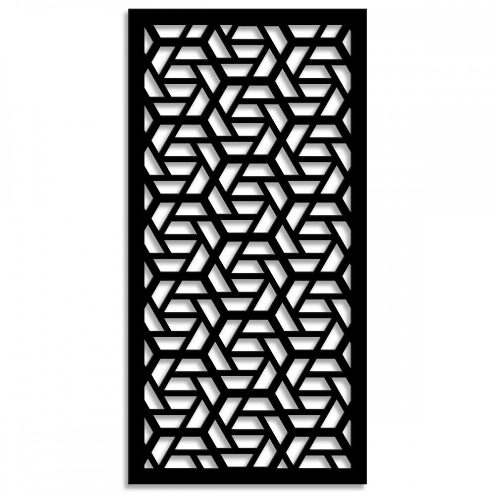 ROMBO - Pannello in PVC traforato - Parasole Colore: nero, Misura: 50x150 cm