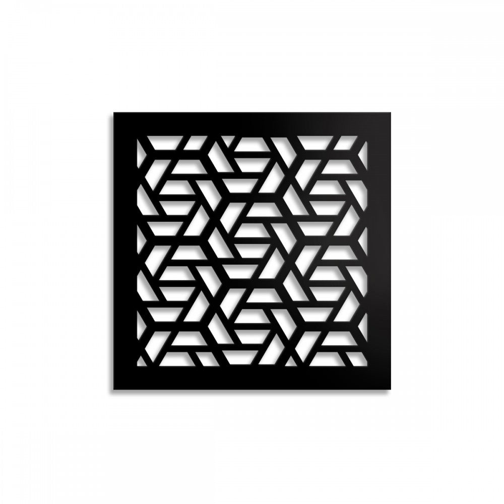 ROMBO - Pannello in PVC traforato - Parasole Misura: 98x98 cm, Colore: nero
