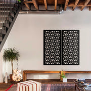 ROMBO - Pannello in PVC traforato - Parasole Colore: nero, Misura: 47x94 cm