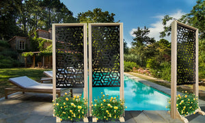 ROMBO - Separè - Paravento modulabile - 70x190cm - in Legno e PVC Colore: nero