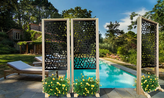 ROMBO - Separè - Paravento modulabile - 70x190cm - in Legno e PVC Colore: nero