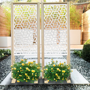 ROMBO - Separè - Paravento modulabile - 70x190cm - in Legno e PVC Colore: bianco