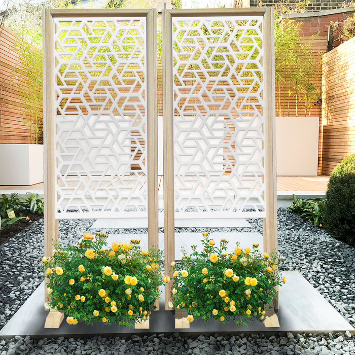 ROMBO - Separè - Paravento modulabile - 70x190cm - in Legno e PVC Colore: bianco