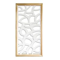 ROOTS - Moduli Decorativi in Legno e PVC Misura: 47x94 cm, Colore: bianco