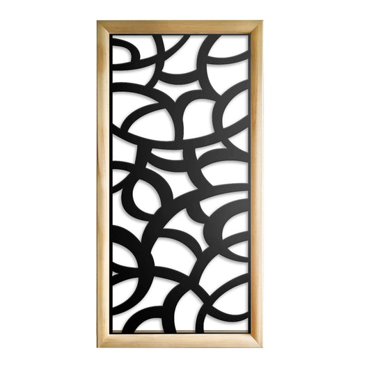 ROOTS - Moduli Decorativi in Legno e PVC Misura: 47x94 cm, Colore: nero