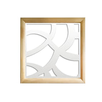 ROOTS - Moduli Decorativi in Legno e PVC Misura: 48x48 cm, Colore: bianco