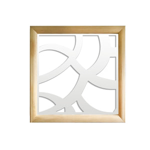 ROOTS - Moduli Decorativi in Legno e PVC Misura: 48x48 cm, Colore: bianco