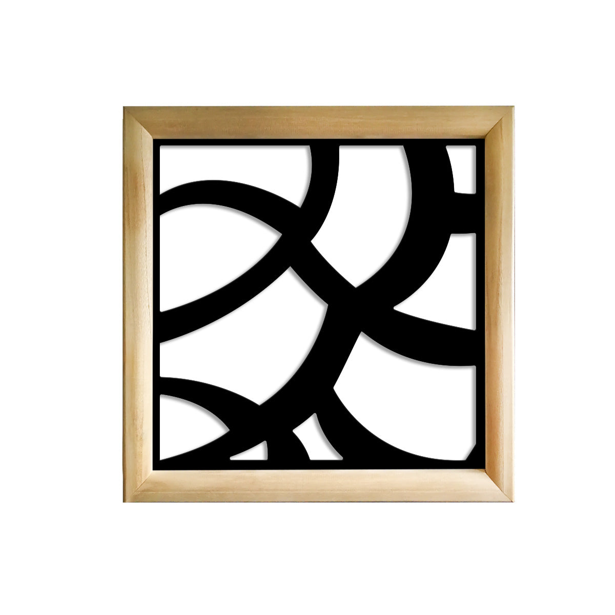 ROOTS - Moduli Decorativi in Legno e PVC Colore: nero, Misura: 73x73 cm