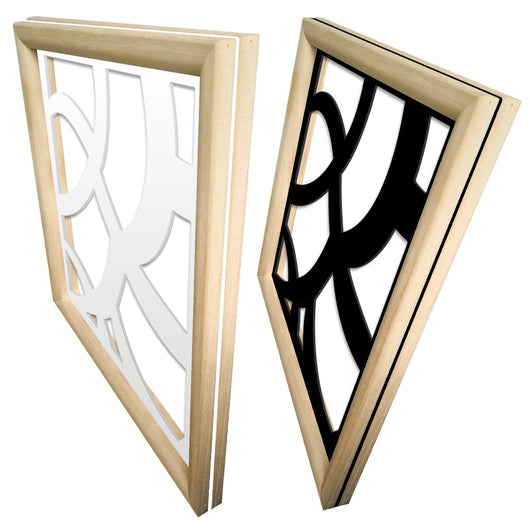 ROOTS - Moduli Decorativi in Legno e PVC Misura: 98x98 cm, Colore: bianco