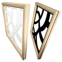 ROOTS - Moduli Decorativi in Legno e PVC Colore: nero, Misura: 73x73 cm