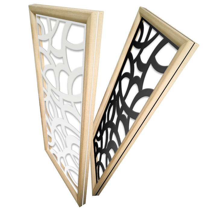 ROOTS - Moduli Decorativi in Legno e PVC Misura: 47x94 cm, Colore: bianco