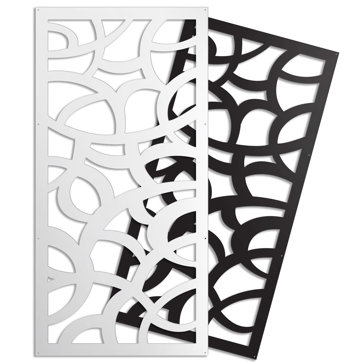 ROOTS - Pannello in PVC traforato - Parasole Misura: 73x148 cm, Colore: bianco