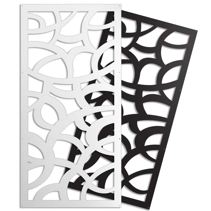 ROOTS - Pannello in PVC traforato - Parasole Misura: 47x94 cm, Colore: nero