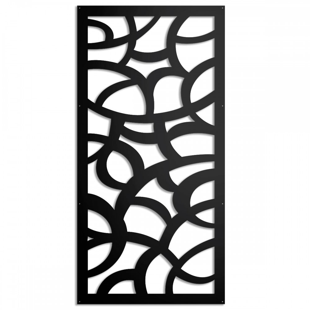 ROOTS - Pannello in PVC traforato - Parasole Colore: nero, Misura: 98x198 cm