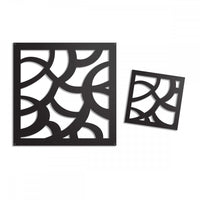 ROOTS - Pannello in PVC traforato - Parasole Misura: 48x48 cm, Colore: nero