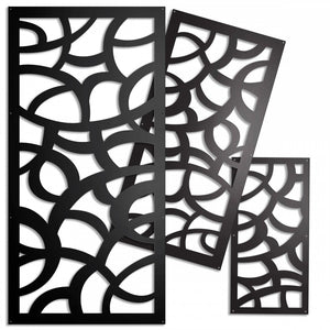 ROOTS - Pannello in PVC traforato - Parasole Misura: 47x94 cm, Colore: nero