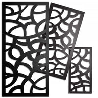 ROOTS - Pannello in PVC traforato - Parasole Colore: nero, Misura: 50x150 cm