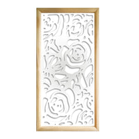 ROSES - Moduli Decorativi in Legno e PVC Colore: bianco, Misura: 47x94 cm