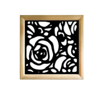 ROSES - Moduli Decorativi in Legno e PVC Colore: nero, Misura: 73x73 cm