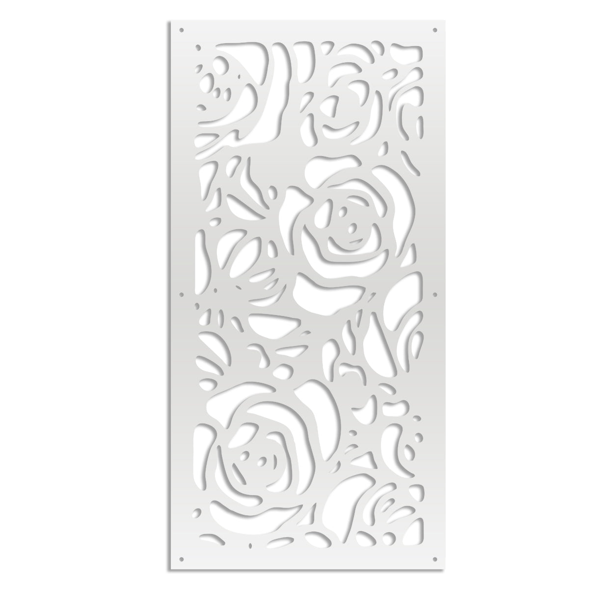 ROSES - Pannello in PVC traforato - Parasole Misura: 98x198 cm, Colore: bianco