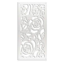 ROSES - Pannello in PVC traforato - Parasole Misura: 98x198 cm, Colore: bianco