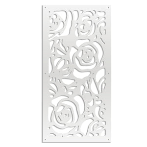 ROSES - Pannello in PVC traforato - Parasole Misura: 98x198 cm, Colore: bianco