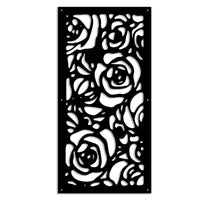 ROSES - Pannello in PVC traforato - Parasole Colore: nero, Misura: 50x150 cm